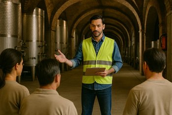 Arbeitssicherheit - hohes Risiko Mitarbeiterschulung spezifischer Teil - upgrade für Kellereibetriebe - gemäß Art. 37, G.v.D. Nr. 81/08 und SRA Nr. 59 vom 17.04.2025